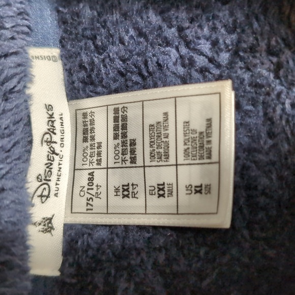 Disney Parks Disney World Teddy Bear Sherpa Fleece Full Zip Up Jacket Size XL - Picture 4 of 9